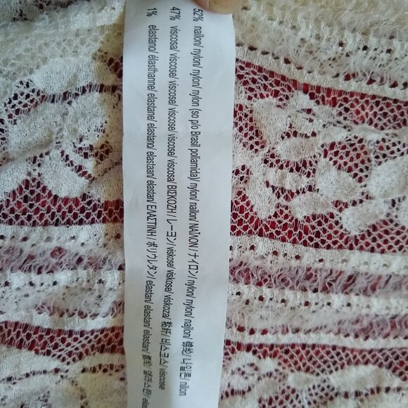 ZARA off white Elegant Sheer Floral-Lace dress - Picture 9 of 9